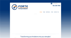 Desktop Screenshot of fortephysiotherapy.com
