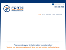 Tablet Screenshot of fortephysiotherapy.com
